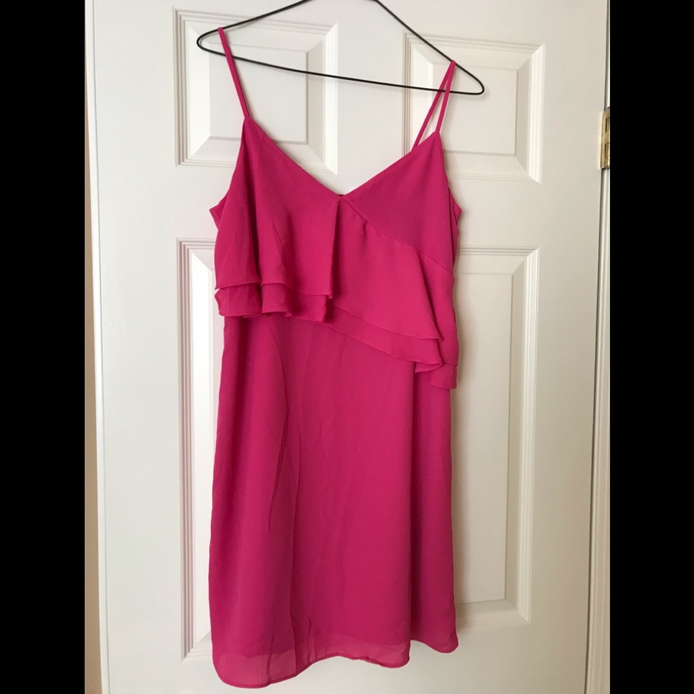 NWT J. Crew Hot Pink Spaghetti Strap Dress 2